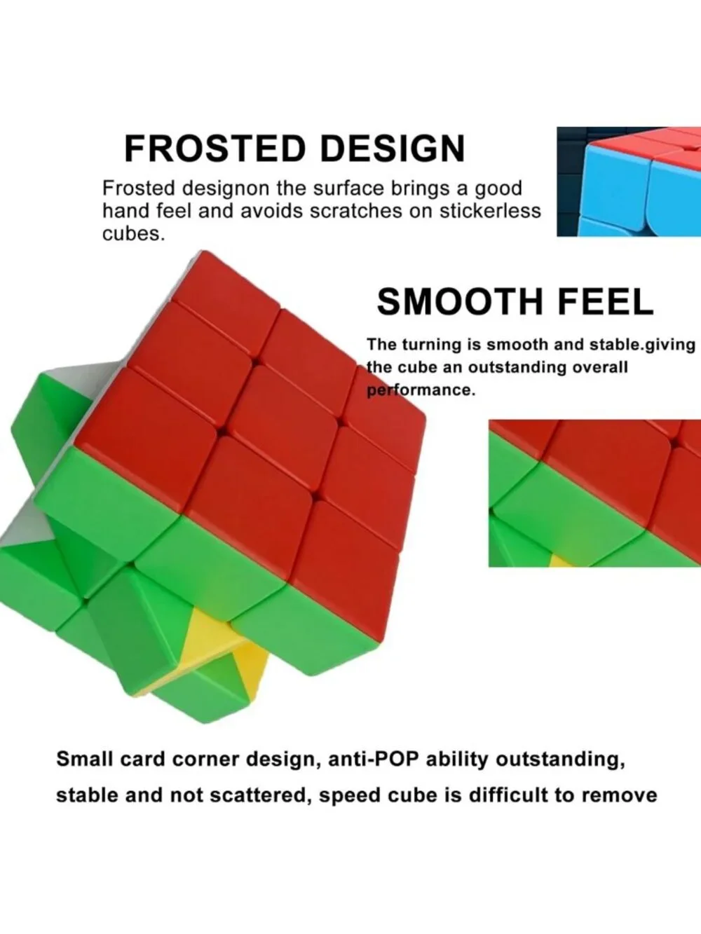 Extra Large 3x3 Magic Cube Puzzle - 18CM Stickerless Brain Teaser for All Ages